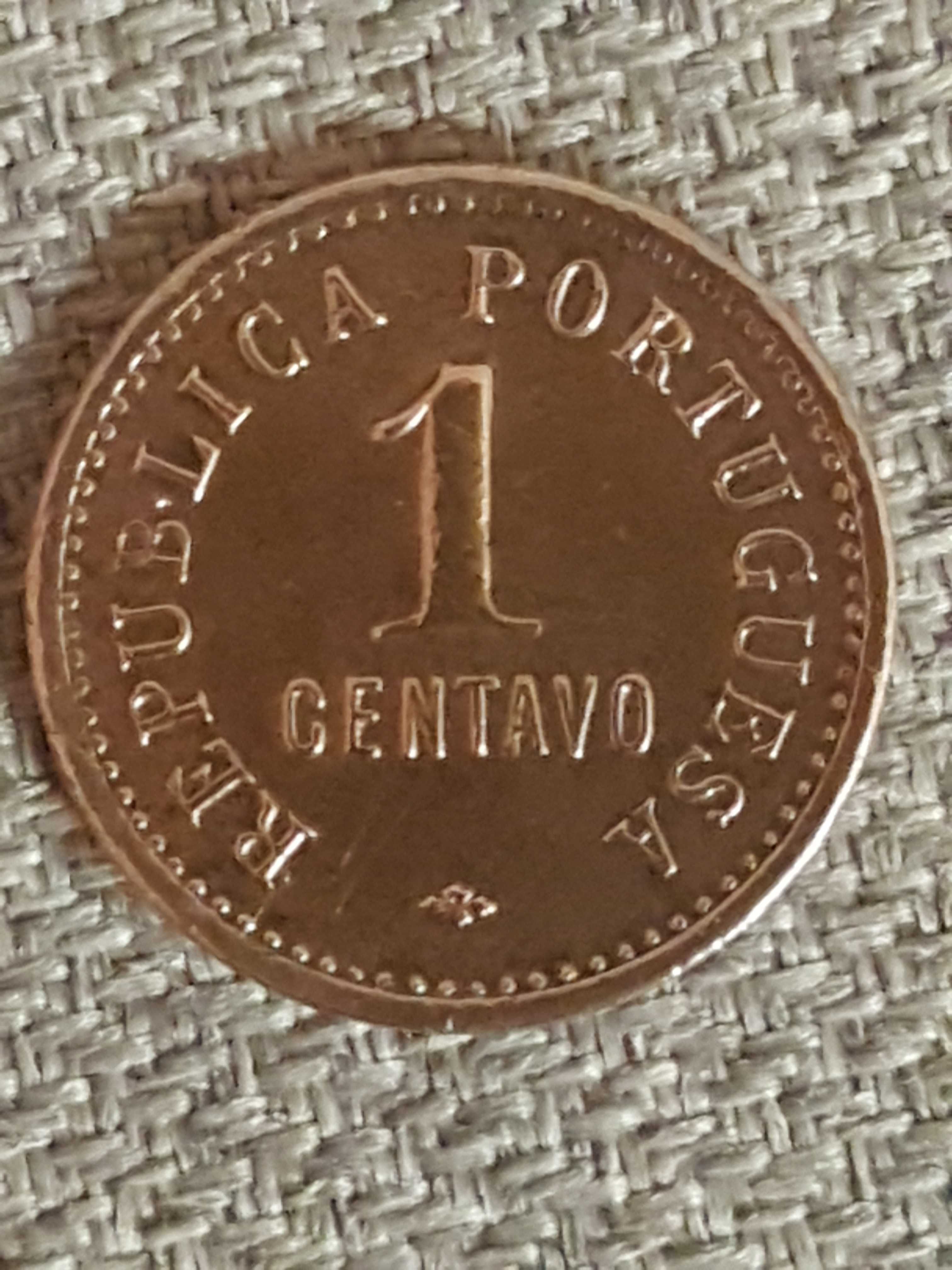 Moeda 1 Centavo Angola 1921