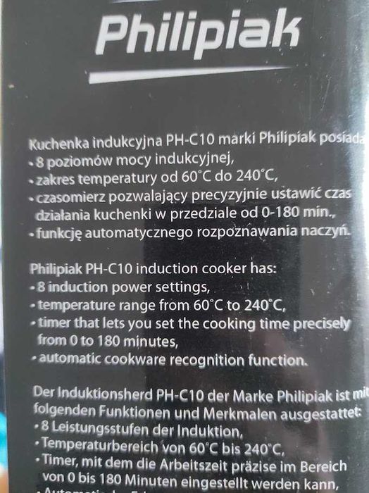 Kuchenka indukcyjna Philipiak PH-C10