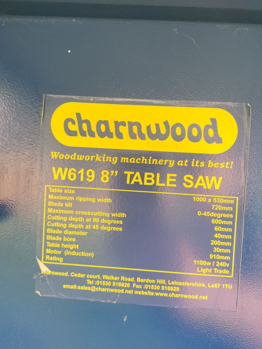 Piła stołowa Charnwood W619 + FREZARKA