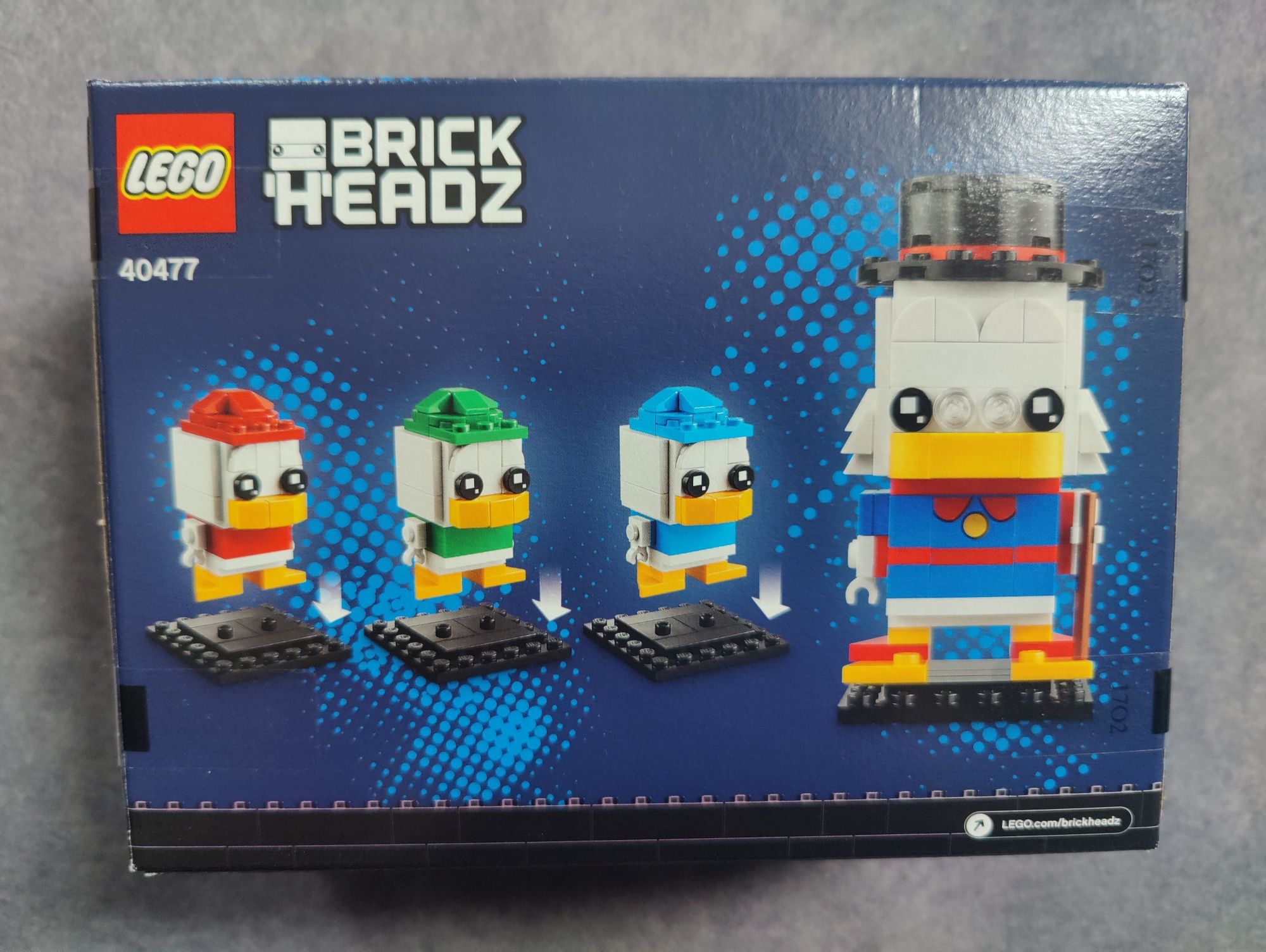 Lego Brickheadz 40477 Sknerus McKwacz, Hyzio, Dyzio i Zyzio