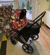 wózek Cybex Priam 2.0 gondola i spacerówka Spring Blossom Rose Gold