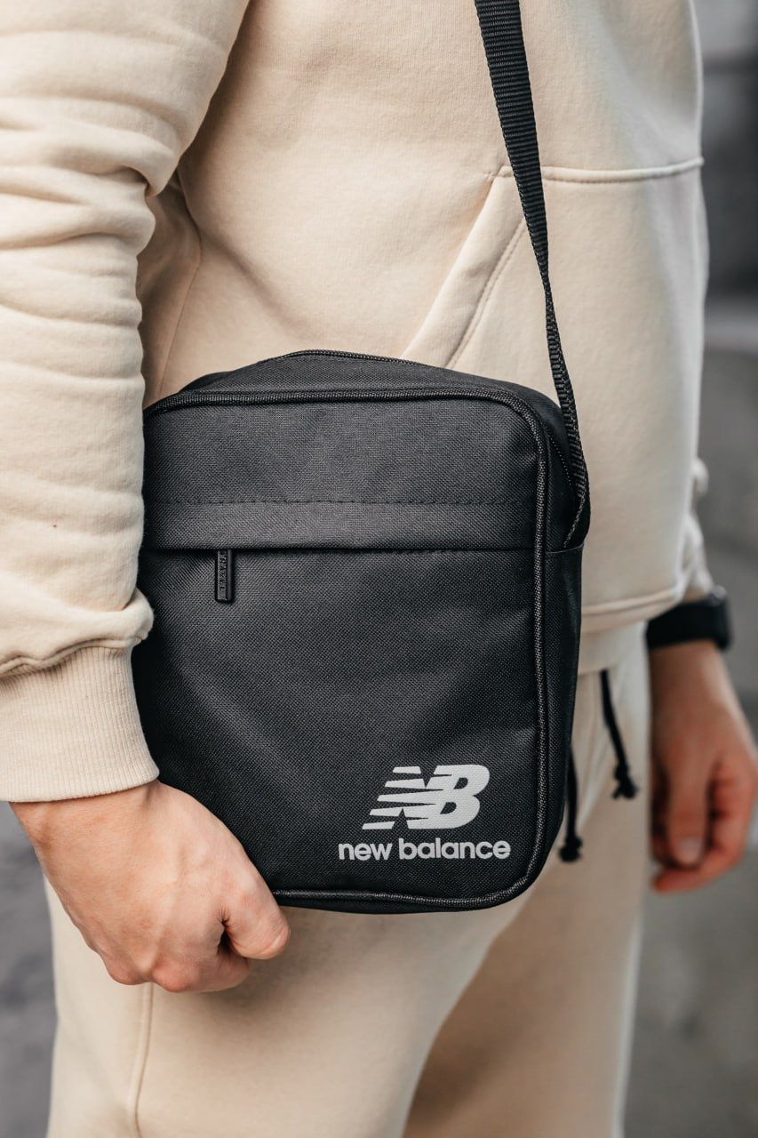 Повседневная мужская сумка через плечо New Balance, черная барсетка
