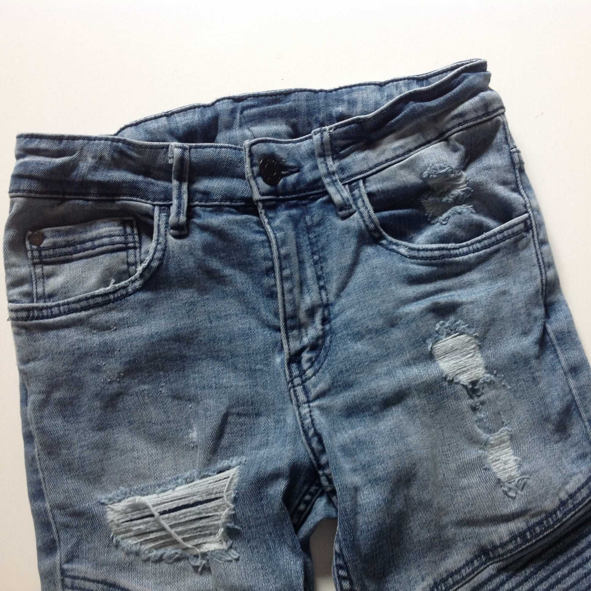 H&M Dżinsy jeansy spodnie skinny fit 140 BDB