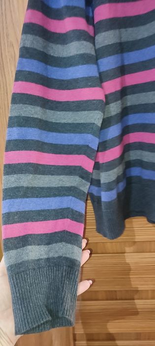 Sweterek w paski rozm L -XL wymiary na fotkach