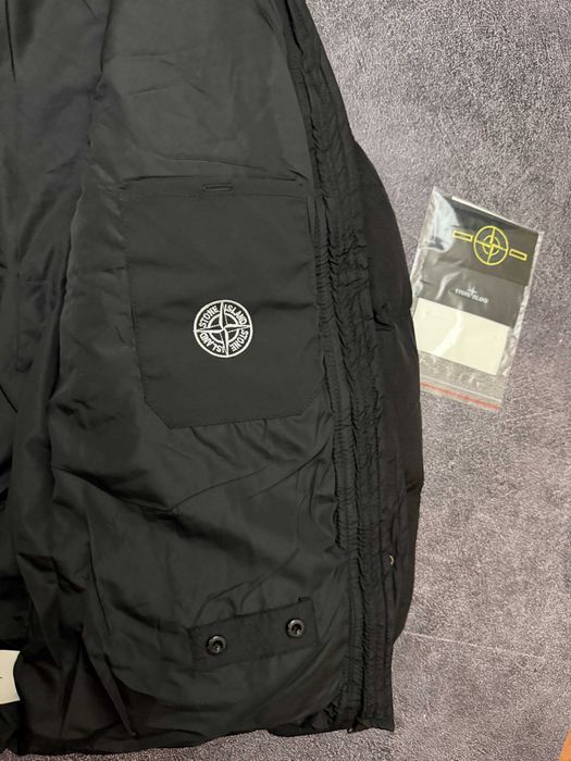Stone Island Puffer Jacket чорна куртка пуховик стон айленд з патчем