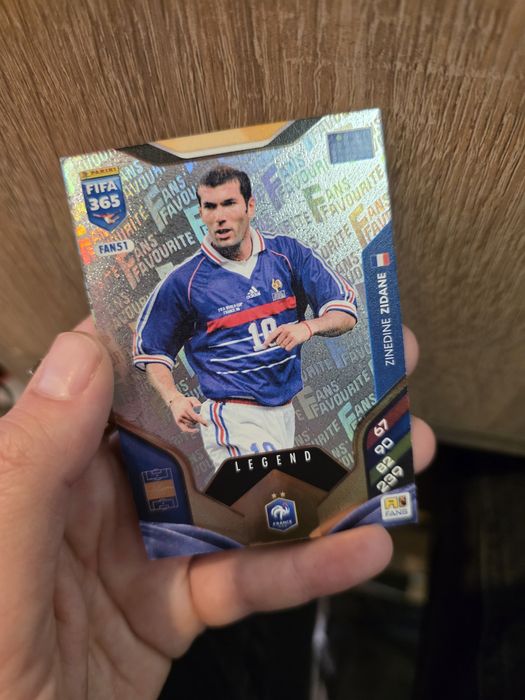 Karta Panini Fifa 365 adrenalyn Zinedine Zidane fans fav