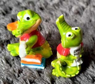 Krokodyl Figurki Kinder niespodzianka zestaw 2 sztuki