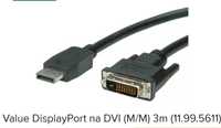 Value DisplayPort DVI kabel cable DP-DVI male/male 3m m/m 11.99.5611B