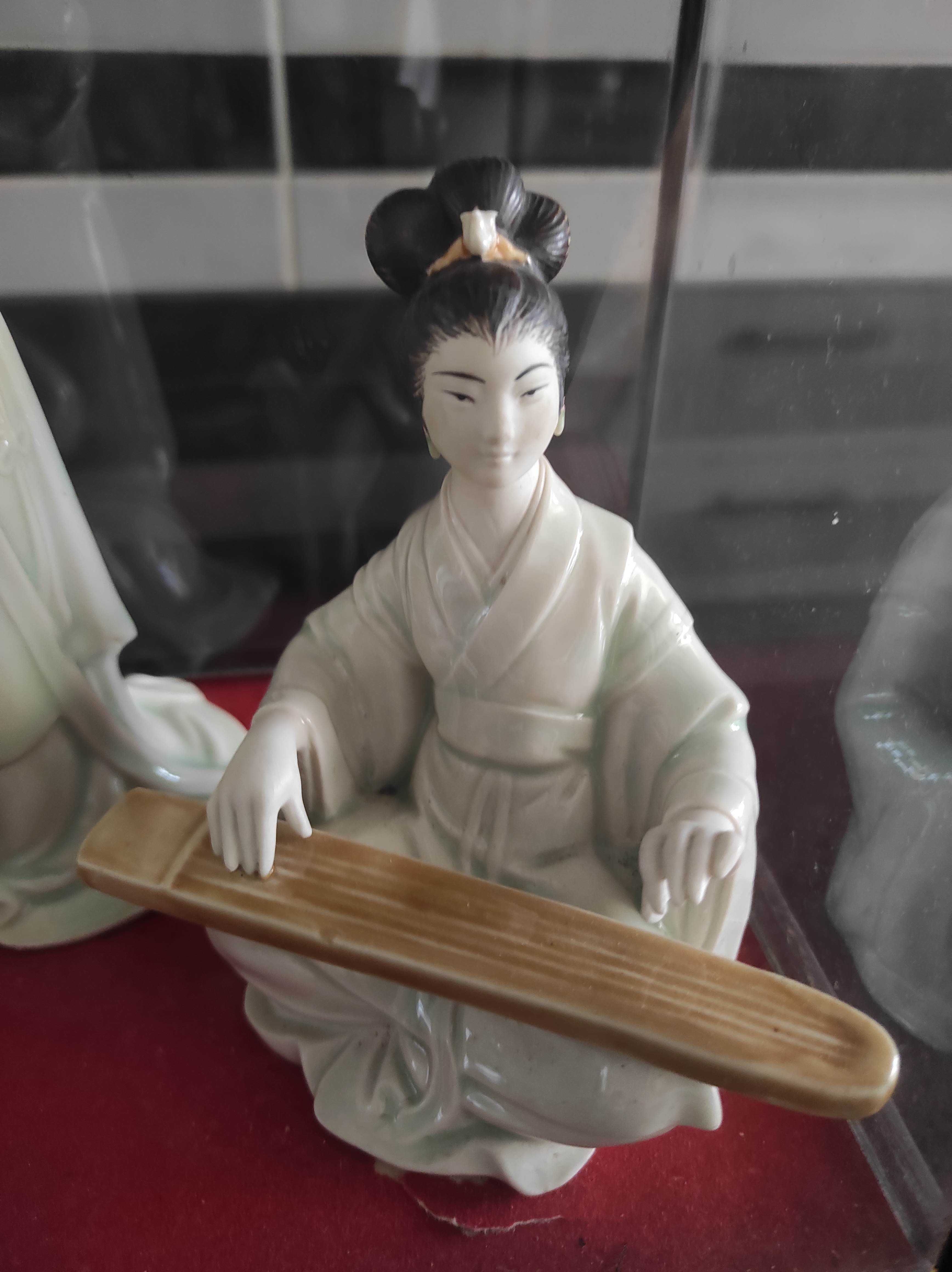 Bonecas cerâmica oriental 3 musas artistas