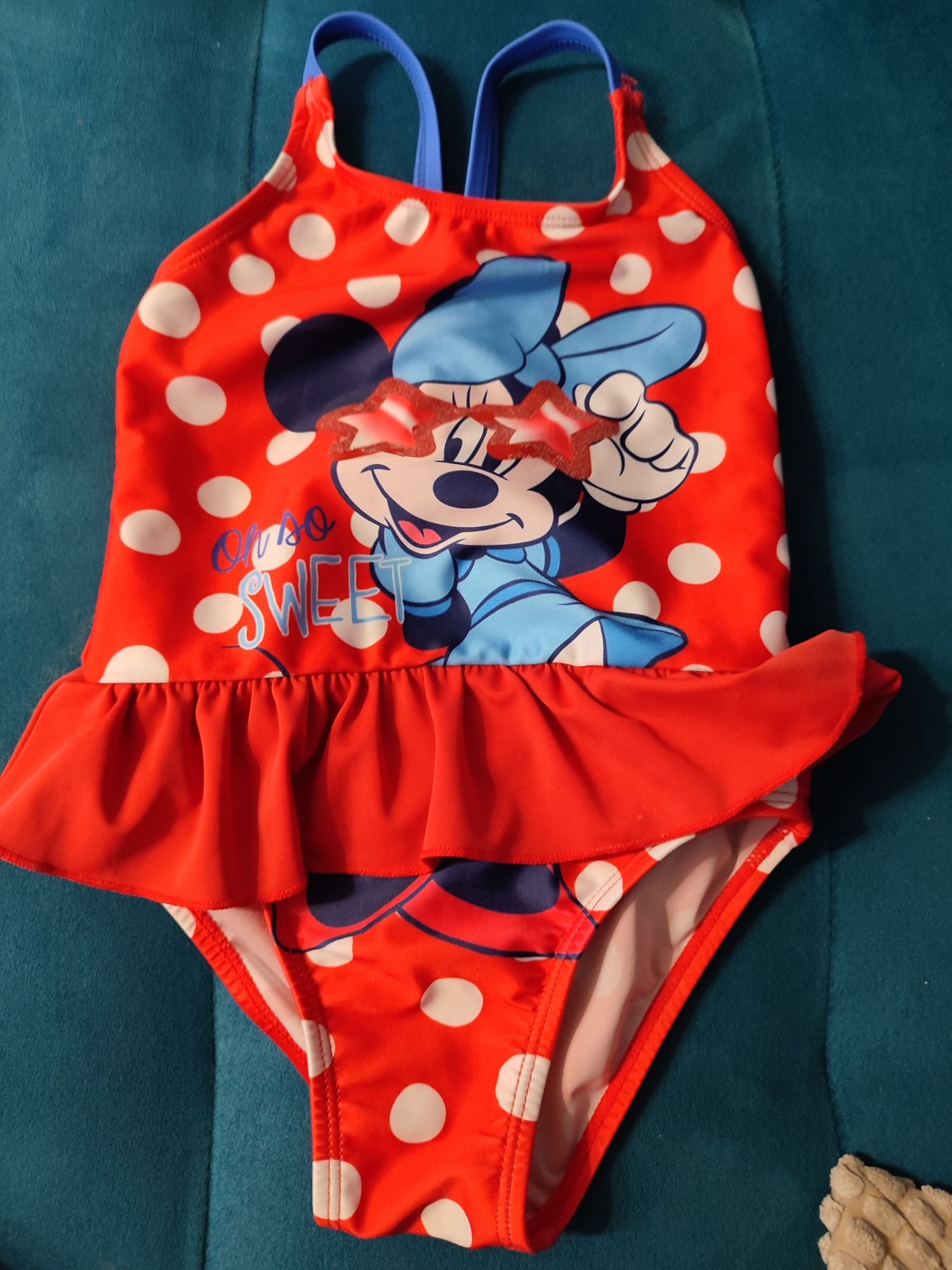 Strój kąpielowy Minnie 98/104 czerwony