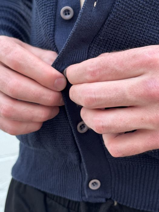 Кардиган темно-синій|кардиган чоловічий L|вʼязаний кардиган