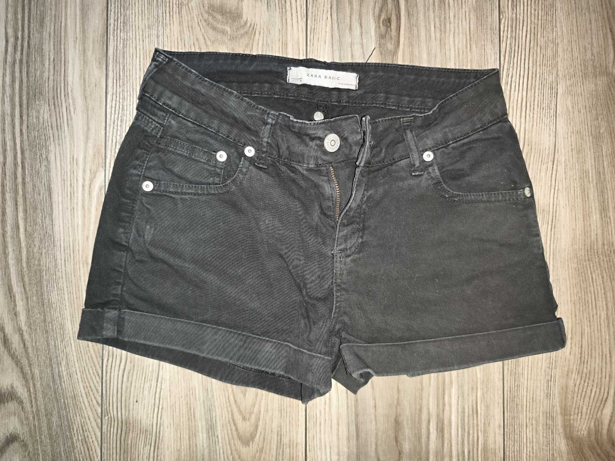 Krótkie, jeansowe spodenki, Zara, rozmiar S