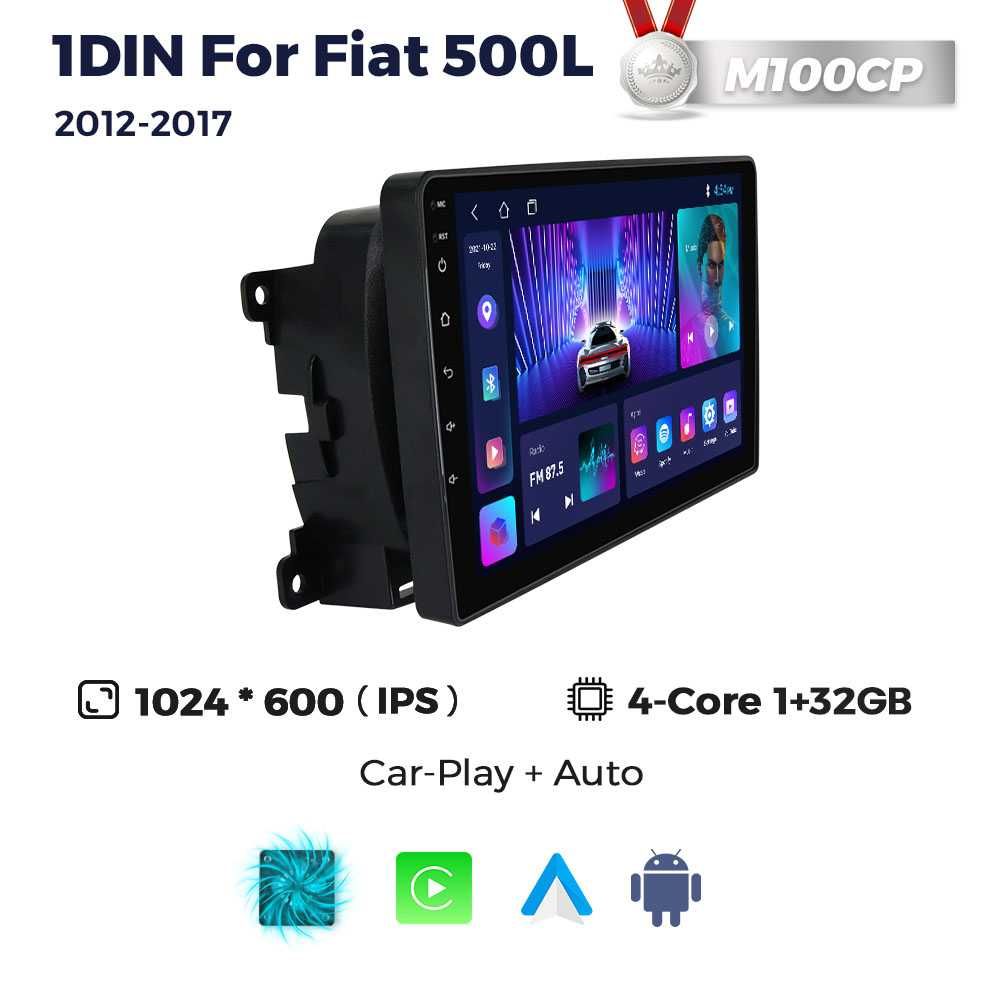 Штатна магнітола для Fiat 500l, Навігація, Андроїд, GPS