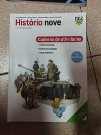 Caderno de atividades de história nove