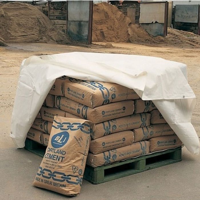 Plandeka biała 2x3m 60g super mocna gruba z oczkami