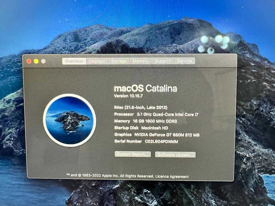 Apple iMac 27cali dysk240GB late2012