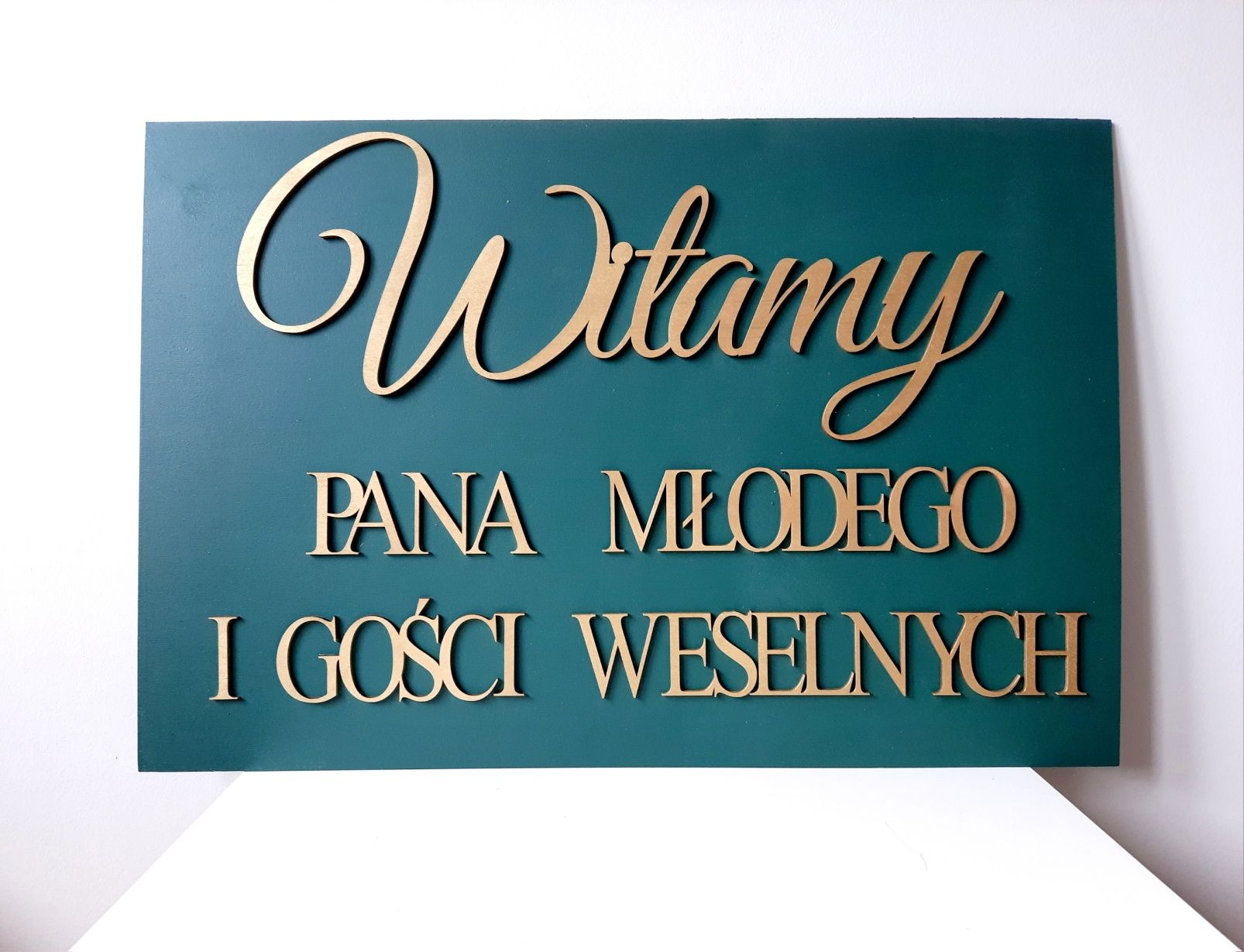 Witamy Pana Młodego I gości Weselnych Tablica ślubna powitalna