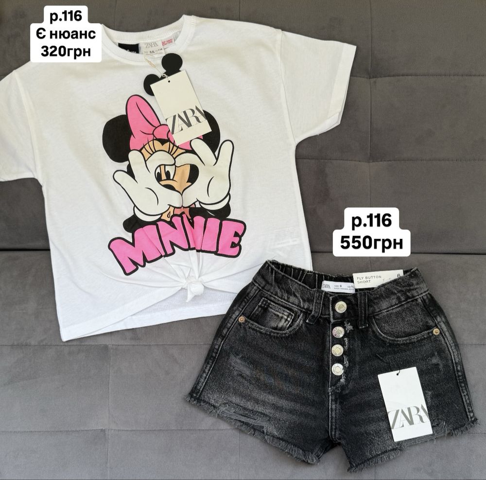 р.104,110,116,122 шорты zara,джинсовые шорты zara,футболка zara
