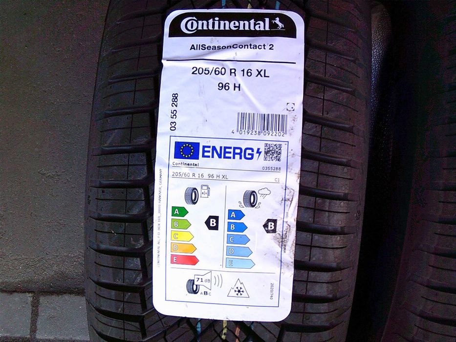 Opony 205/60/16 Continental 2szt Całoroczne