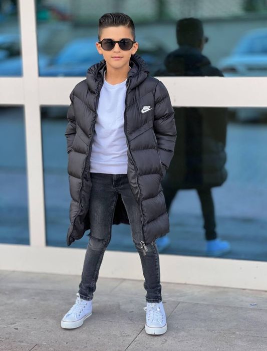 3 - 14 лет Курточка детская NIKE зимняя с капюшоном чёрная