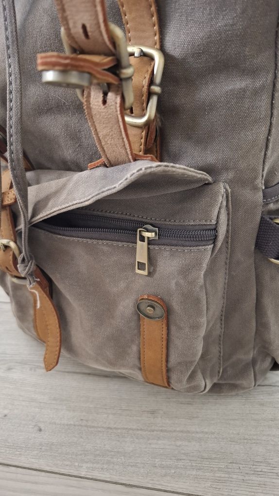 Plecak płócienny canvas evervanz 23l laptop 15 cali