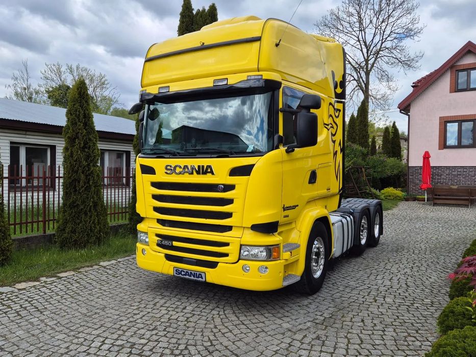Scania R450  Scania R450 Topline 2018r. Pusher 6X2*4 Retarder/ Alcoa/ Sprowadzona!