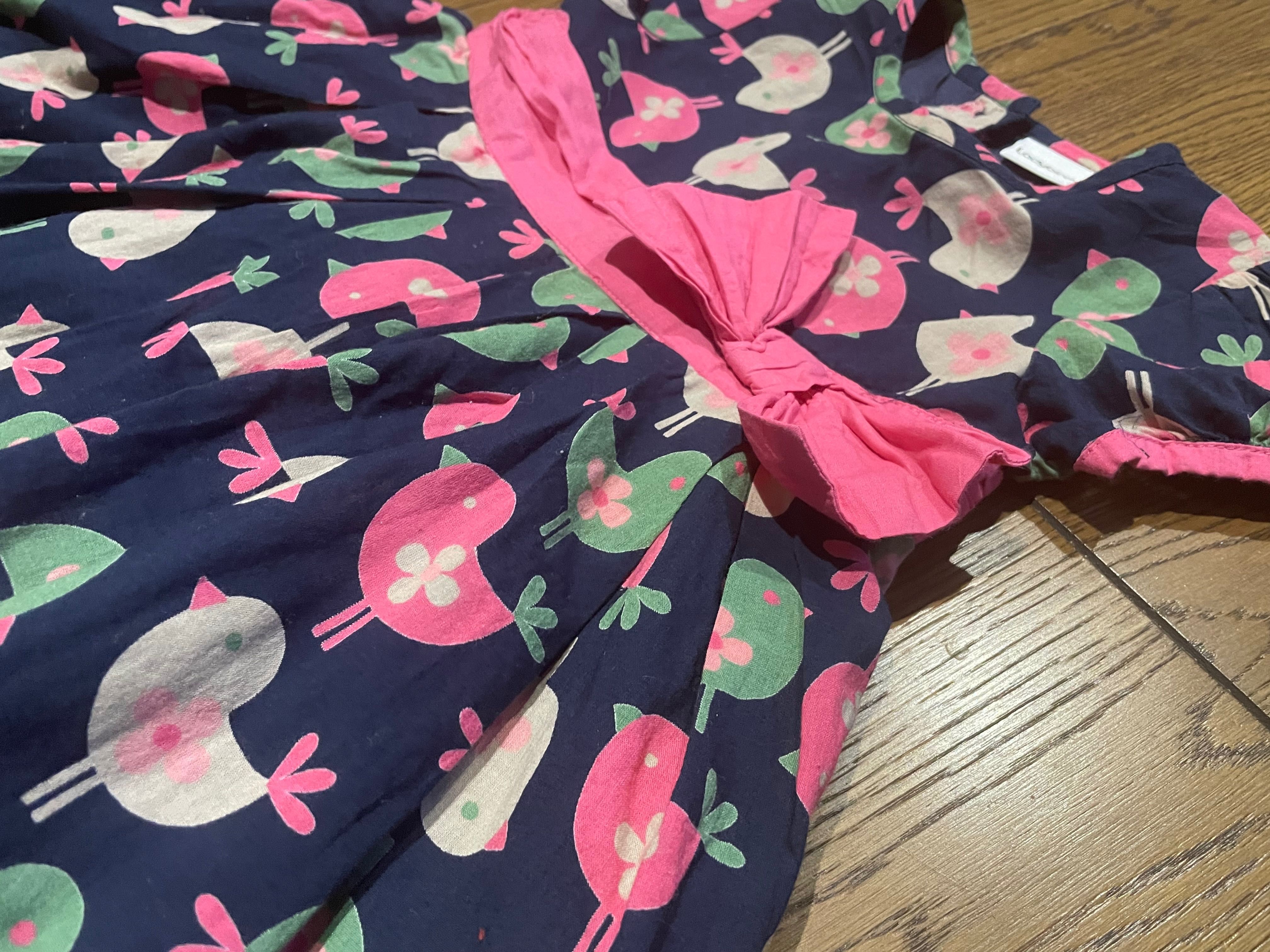 Sukienka wielkanocna ladybird 12-18 w kurczaczki na Wielkanoc
