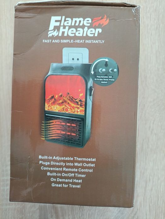 Портативный обогреватель FLAME HATER c LCD дисплеем имитацией камина