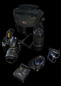Nikon D5000 lustrzanka - dwa obiektywy
