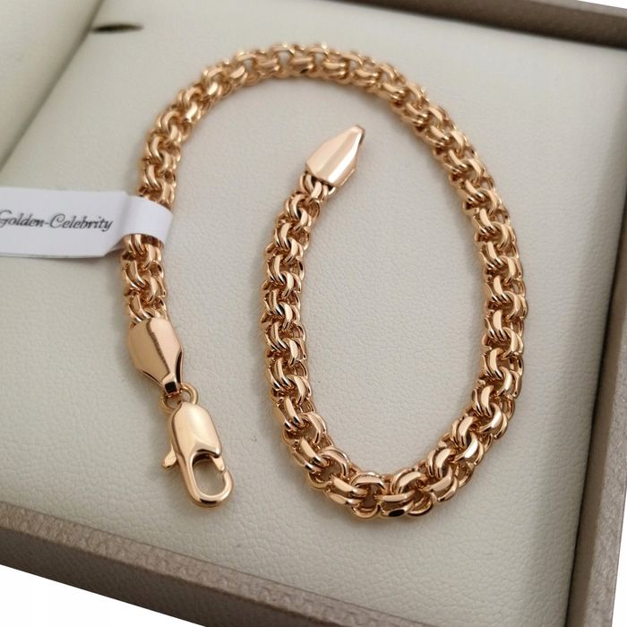 Damska Złota Bransoletka Na Rękę Garibladi Piękna Szeroka Na Prezent+g