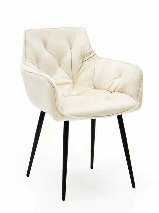 MebleMagnat Krzesło Tapicerowane Santos Velvet Grafitowy szary