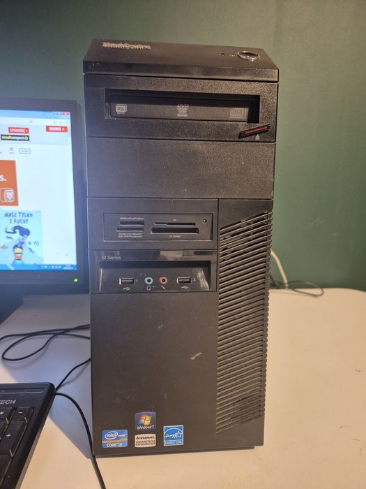 Zestaw komputerowy stacjonarny PC do Internetu, worda, excela monitor