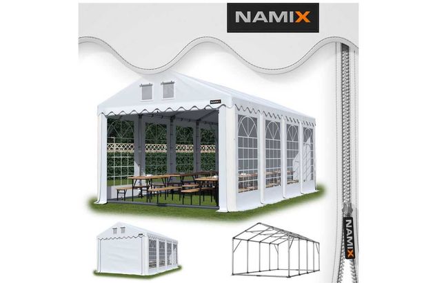 Namiot PRESTIGE 4x8-3m ogrodowy imprezowy garaż wzmocniony PVC 560g