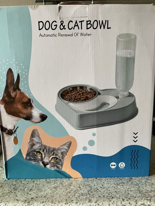 Кормушка с поилкой для домашних животных Dog & Cat bowl 2в1 500мл,