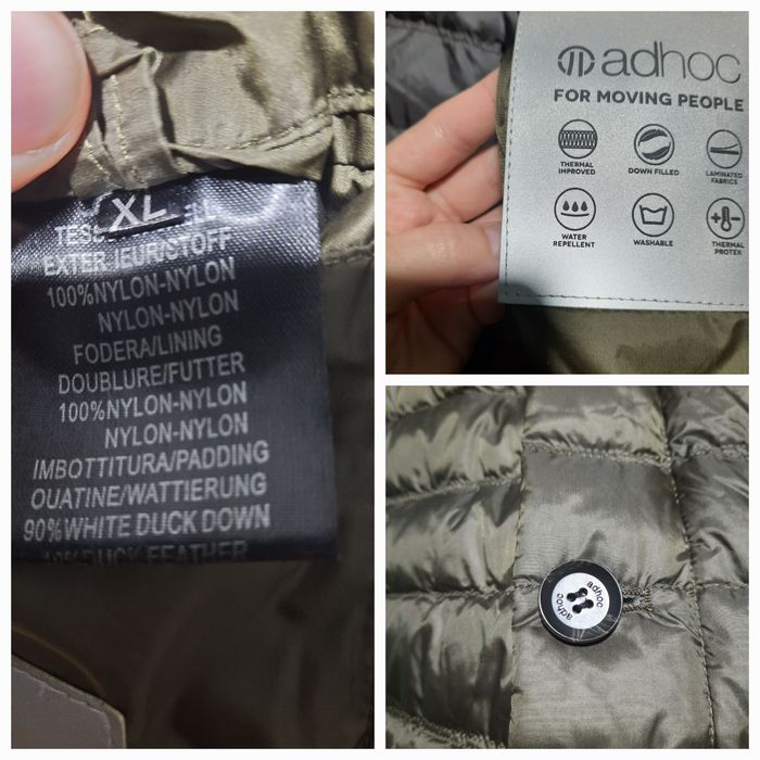 Пухова куртка - піджак Adhoc made in Italy , XL мікропуховик