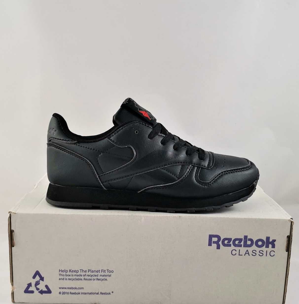 Мужские Кроссовки Reebok Черные Рибок Классик