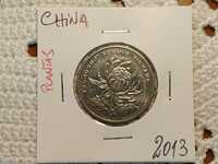 China - moeda de 1 yuan de 2013 (plantas)