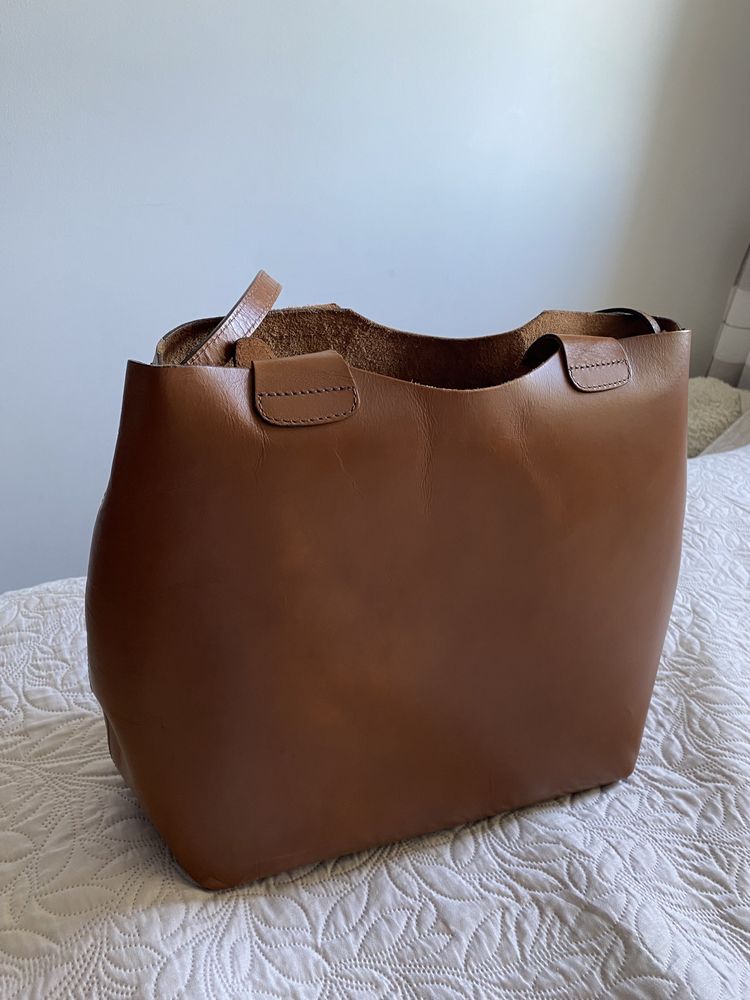 Torebka skórzana typu shopper