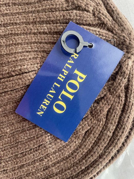 Brązowa czapka zimowa Ralph Lauren Polo