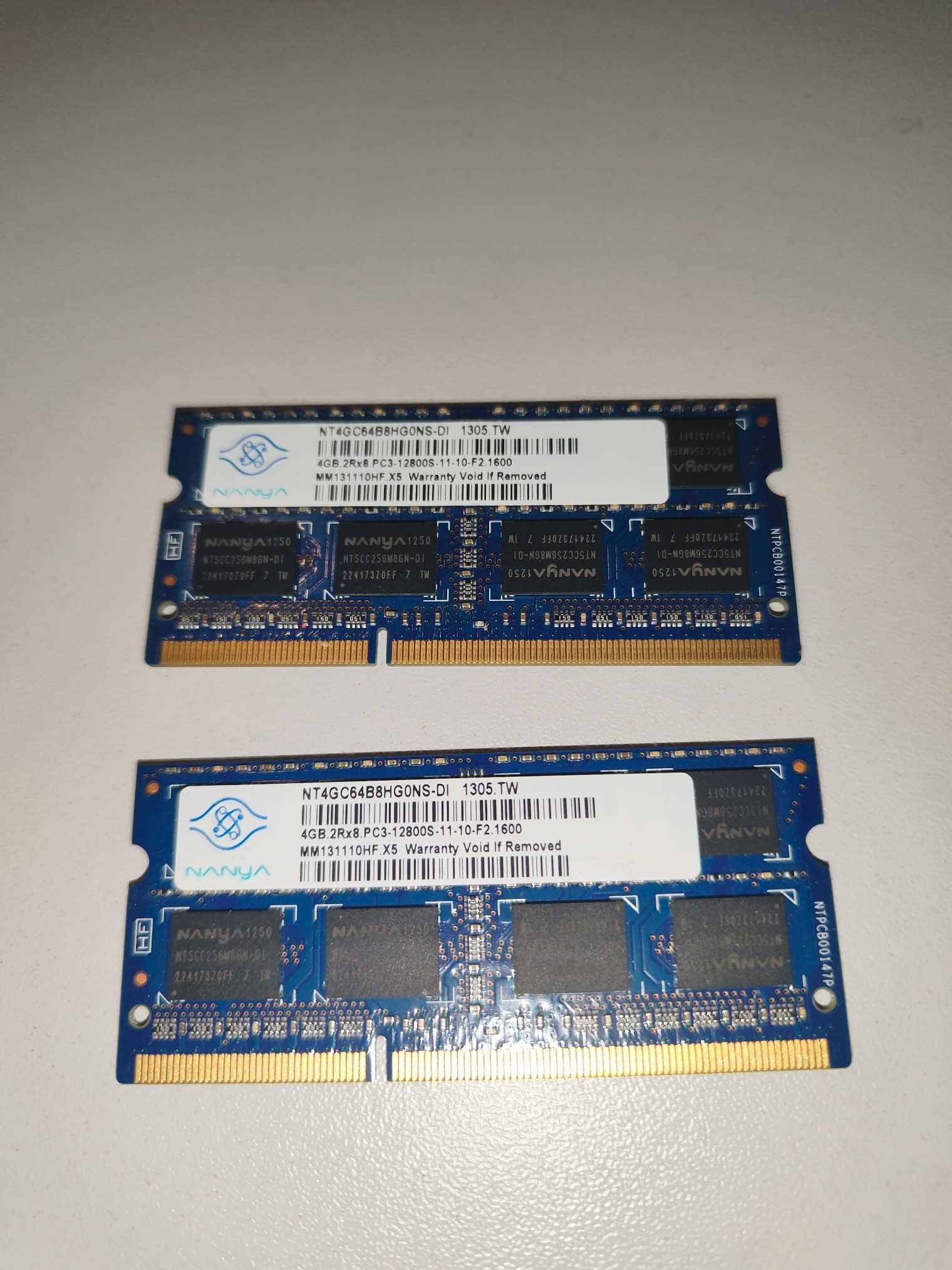 Pamięć Ram 8GB (2x4GB) DDR3 NANYA NT4GC64B8HG0NS-DI so-dimm