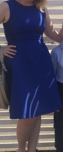 Сукня атласна синя