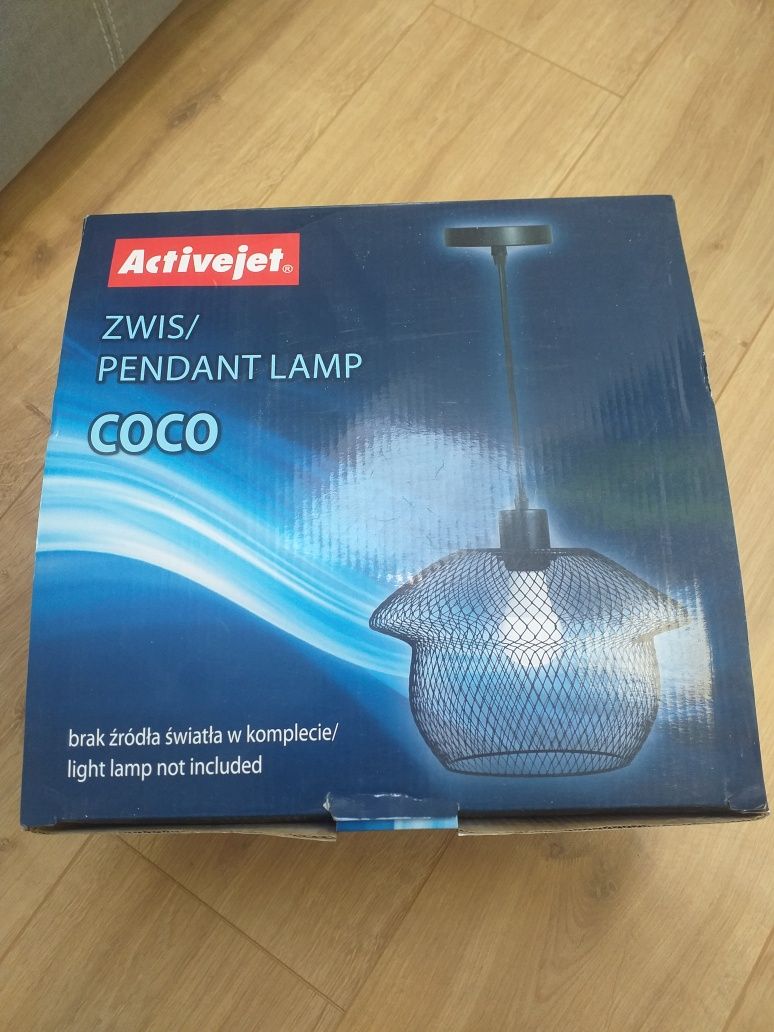 Lampa wisząca czarna nowoczesna zwis Coco Activejet Nowa