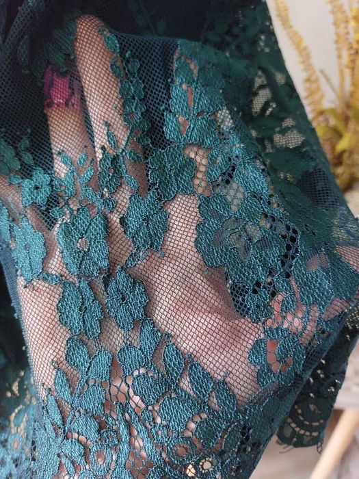 Butelkowa zieleń, sukienka koronka, na wesele,na imprezę, Mohito, r.36