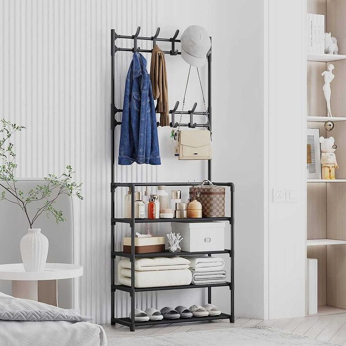 WYSOKI stojak Wieszak na buty ubrania szafka szafa do garderoby