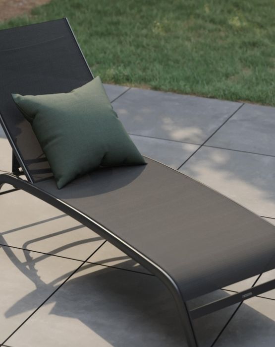 Leżak ogrodowy Lyra aluminiowy antracytowy Naterial
