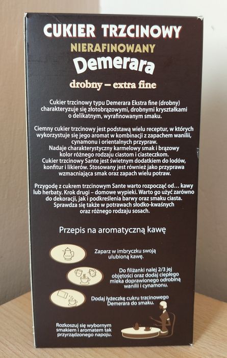 Cukier trzcinowy drobny Sante 500 g