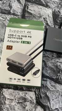 hub USB c do USB + HDTV + USB 3.0. Adapter