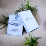 Bransoletka z kwiatami Niezapominajki moduły z oczkami prezent kobieta