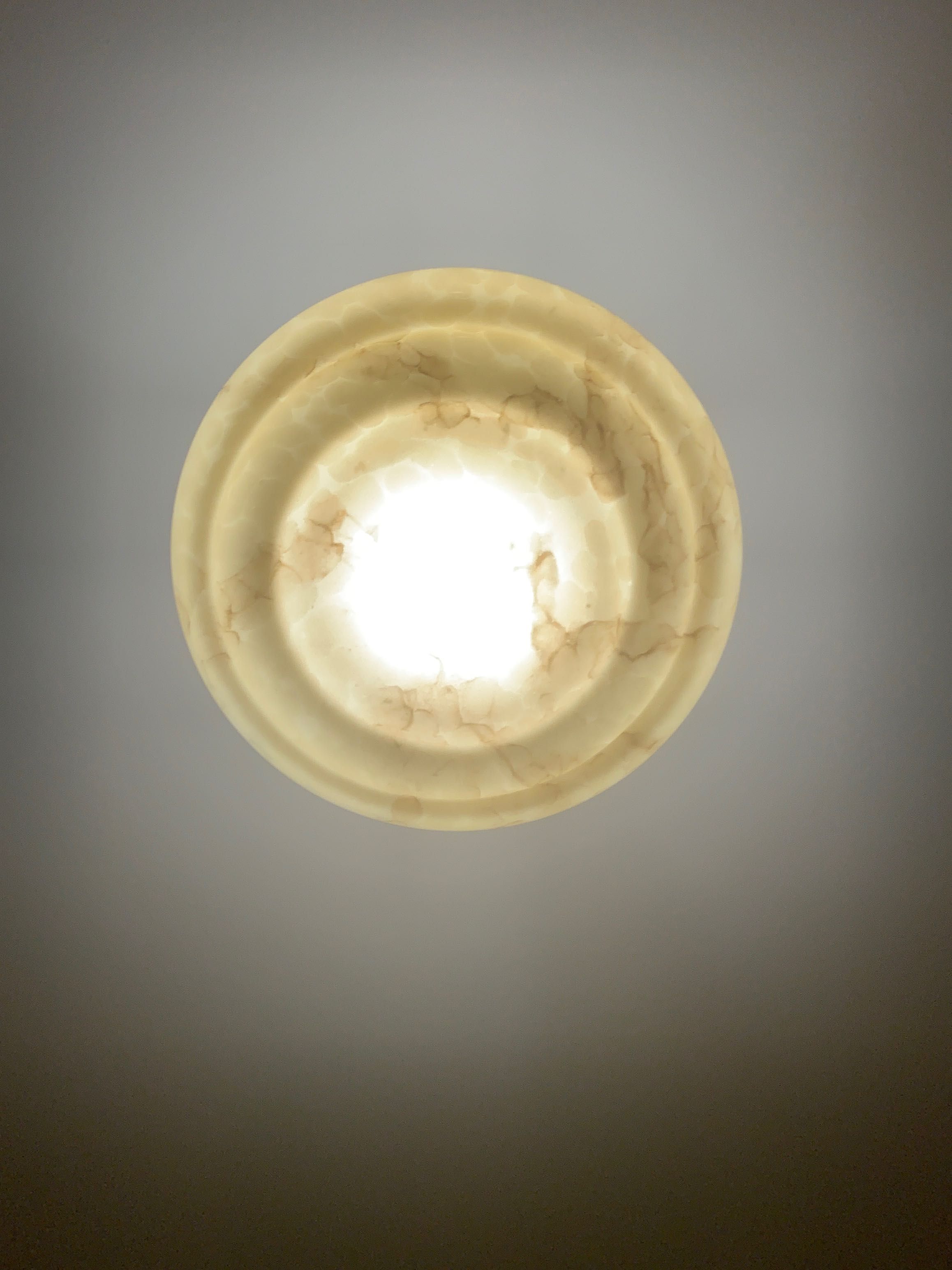 Lampa sufitowa abazur ART DECO oryginalny dzialalajcy marmurkowy ampla