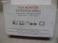 Кабель качественный vga monitor extender cable 1.8 с Германии